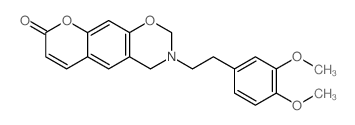 3-[2-(3,4-dimethoxyphenyl)ethyl]-2,4-dihydropyrano[3,2-g][1,3]benzoxazin-8-one结构式