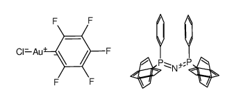 bis(triphenylphosphane)iminium(pentafluorophenyl)chlorogold(I) Structure