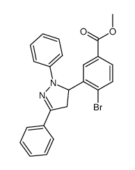 5-(2-Bromo-5-methoxycarbonylphenyl)-1,3-diphenyl-Δ2-pyrazoline Structure