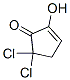 2-Cyclopenten-1-one,5,5-dichloro-2-hydroxy- Structure