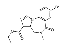 8-溴-5-甲基-6-氧代-5,6-二氢-4H-苯并[f]咪唑并[1,5-a][1,4]二氮杂卓-3-羧酸乙酯结构式