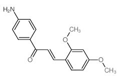(2E)-1-(4-aminophenyl)-3-(2,4-dimethoxyphenyl)prop-2-en-1-one结构式