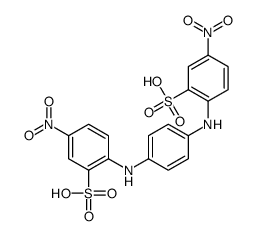 2,2'-(1,4-phenylenediimino)bis[5-nitrobenzenesulphonic] acid Structure