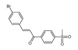 3-(4-bromophenyl)-1-(4-methylsulfonylphenyl)prop-2-en-1-one结构式