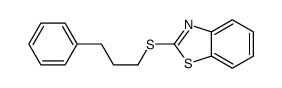 2-(3-phenylpropylsulfanyl)-1,3-benzothiazole结构式