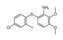 6-(4-chloro-2-iodophenyl)sulfanyl-2,3-dimethoxyaniline结构式