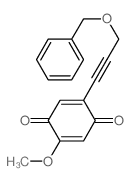 2,5-Cyclohexadiene-1,4-dione,2-methoxy-5-[3-(phenylmethoxy)-1-propyn-1-yl]- Structure