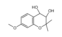 (3R,4S)-7-methoxy-2,2-dimethyl-3,4-dihydrochromene-3,4-diol结构式