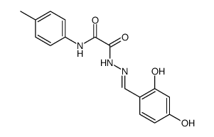 Acetic acid, 2-[(4-methylphenyl)amino]-2-oxo-, 2-[(2,4-dihydroxyphenyl)methylene]hydrazide Structure