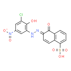 6-[(3-chloro-2-hydroxy-5-nitrophenyl)azo]-5-hydroxynaphthalene-1-sulphonic acid structure