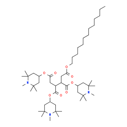 1,2,3-tris(1,2,2,6,6-pentamethyl-4-piperidyl) 4-tridecyl butane-1,2,3,4-tetracarboxylate structure