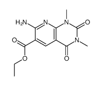 7-amino-6-ethoxycarbonyl-1,3-dimethyl-2,4-dioxo-1,2,3,4-tetrahydropyrido<2,3-d>pyrimidine结构式