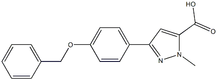 3-(4-(benzyloxy)phenyl)-1-methyl-1H-pyrazole-5-carboxylic acid Structure