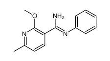 2-methoxy-6-methyl-N'-phenylpyridine-3-carboximidamide结构式