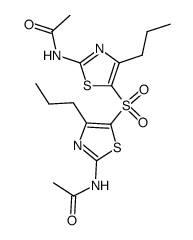 bis-(2-acetylamino-4-propyl-thiazol-5-yl)-sulfone Structure
