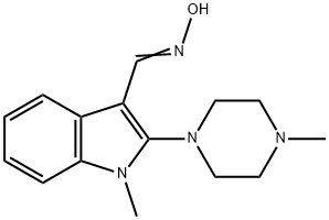 (E)-N-{[1-methyl-2-(4-methylpiperazin-1-yl)-1H-indol-3-yl]methylidene}hydroxylamine结构式