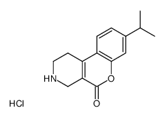 1,2,3,4-Tetrahydro-8-(1-methylethyl)-5H-[1]benzopyrano[3,4-c]pyridin-5-one hydrochloride Structure