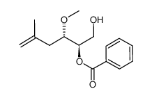 Benzoic acid (1R,2S)-1-hydroxymethyl-2-methoxy-4-methyl-pent-4-enyl ester结构式