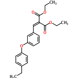 Diethyl [3-(4-ethylphenoxy)benzylidene]malonate结构式