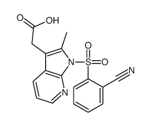 {1-[(2-Cyanophenyl)sulfonyl]-2-methyl-1H-pyrrolo[2,3-b]pyridin-3- yl}acetic acid结构式
