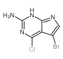 5-BROMO-4-CHLORO-1H-PYRROLO[2,3-D]PYRIMIDIN-2-AMINE Structure