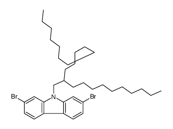 2,7-dibromo-9-(2-decyltetradecyl)carbazole结构式