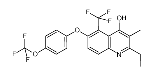 2-ethyl-3-methyl-4-hydroxy-6-(4-trifluoromethoxyphenoxy)-5-trifluoromethyl-quinoline结构式