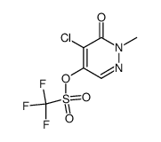 4-chloro-2-methyl-5-trifluoromethanesulfonyloxy-3(2H)-pyridazinone结构式