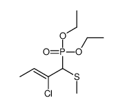 2-chloro-1-diethoxyphosphoryl-1-methylsulfanylbut-2-ene结构式