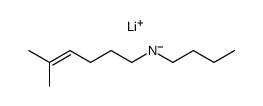 N-lithio-N-butyl-5-methyl-1-hex-4-enamine结构式