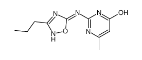 6-methyl-2-[(3-propyl-1,2,4-oxadiazol-5-yl)amino]-1H-pyrimidin-4-one结构式