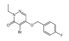 4-bromo-2-ethyl-5-[(4-fluorophenyl)methoxy]pyridazin-3-one Structure