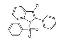 1-(benzenesulfonyl)-3-chloro-2-phenylindole结构式