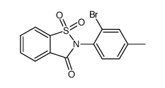 2-(2-bromo-4-methylphenyl)-1,2-benzisothiazol-3(2H)-one 1,1-dioxide Structure