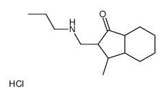 3-methyl-2-(propylaminomethyl)-2,3,3a,4,5,6,7,7a-octahydroinden-1-one,hydrochloride Structure