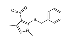 5-benzylsulfanyl-1,3-dimethyl-4-nitropyrazole Structure