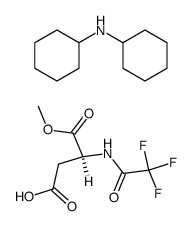 α-methyl N-trifluoroacetyl-L-aspartate dicyclohexylamine salt结构式