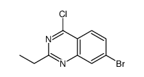 7-溴-4-氯-2-乙基-喹唑啉结构式