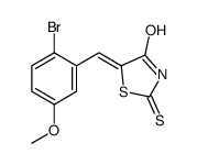 5-[(2-bromo-5-methoxyphenyl)methylidene]-2-sulfanylidene-1,3-thiazolidin-4-one结构式