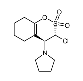 (3R,4S)-3-chloro-4-(pyrrolidin-1-yl)-3,4,5,6,7,8-hexahydrobenzo[e][1,2]oxathiine 2,2-dioxide结构式