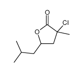 3-chloro-3-methyl-5-(2-methylpropyl)oxolan-2-one Structure