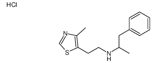 N-[2-(4-methyl-1,3-thiazol-5-yl)ethyl]-1-phenylpropan-2-amine,hydrochloride结构式