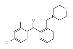 4-CHLORO-2-FLUORO-2'-THIOMORPHOLINOMETHYL BENZOPHENONE structure