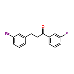 3-(3-Bromophenyl)-1-(3-fluorophenyl)-1-propanone Structure