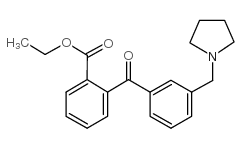 2-CARBOETHOXY-3'-PYRROLIDINOMETHYL BENZOPHENONE structure