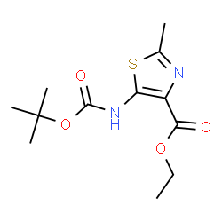 Ethyl 5-((tert-butoxycarbonyl)amino)-2-methylthiazole-4-carboxylate structure
