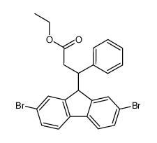 3-(2,7-Dibromo-9H-fluoren-9-yl)-3-phenyl-propionic acid ethyl ester Structure