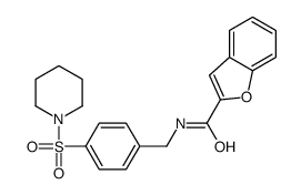 N-[(4-piperidin-1-ylsulfonylphenyl)methyl]-1-benzofuran-2-carboxamide Structure