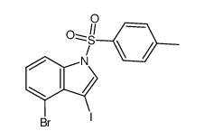 4-bromo-3-iodo-1-tosylindole Structure
