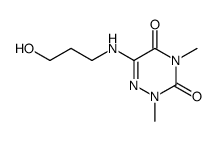 6-(3-hydroxy-propylamino)-2,4-dimethyl-2H-[1,2,4]triazine-3,5-dione结构式